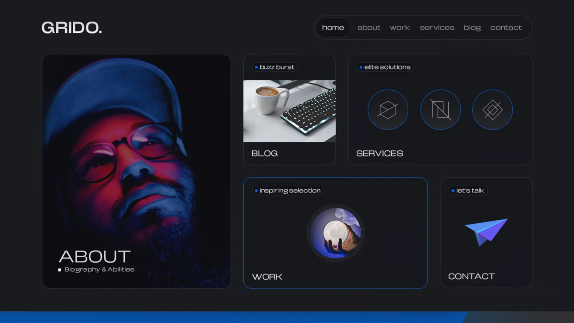 Gridos – Personal Portfolio WordPress Theme