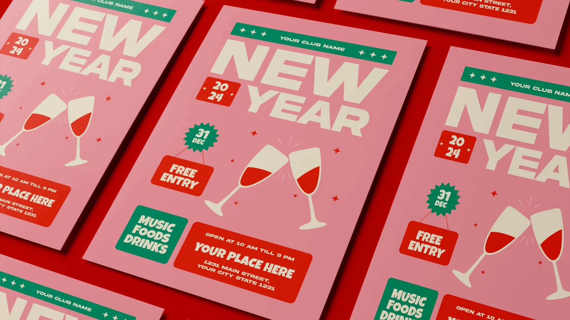 New Year Flyer Template
