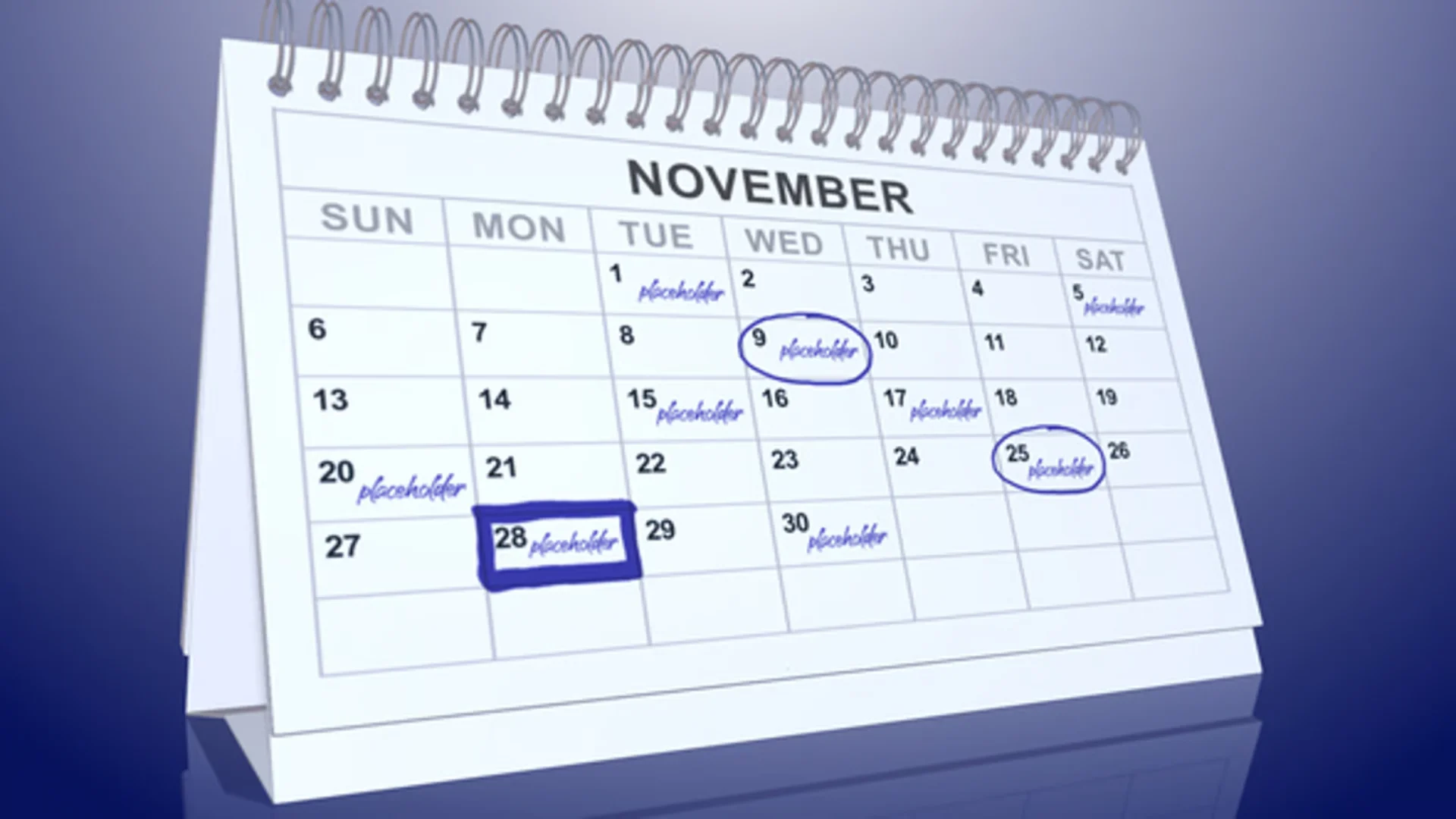 Calendar – Element 3D