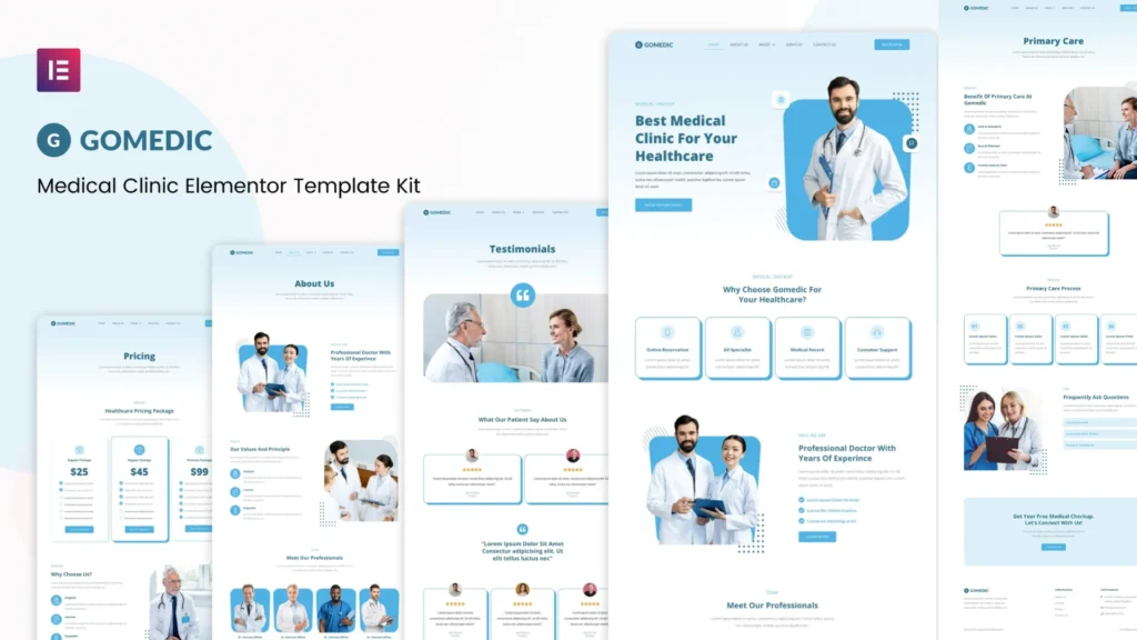 Gomedic - Medical Elementor Template Kit