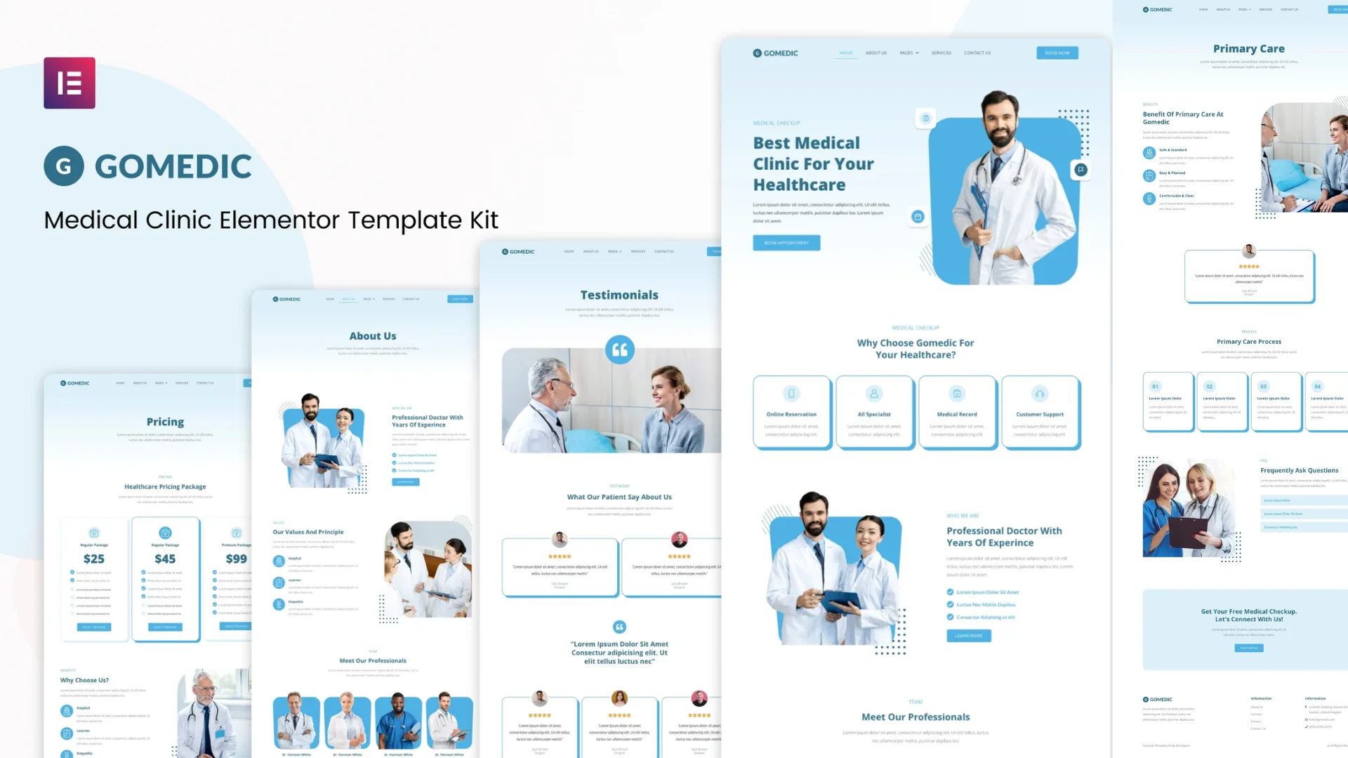 Gomedic – Medical Elementor Template Kit