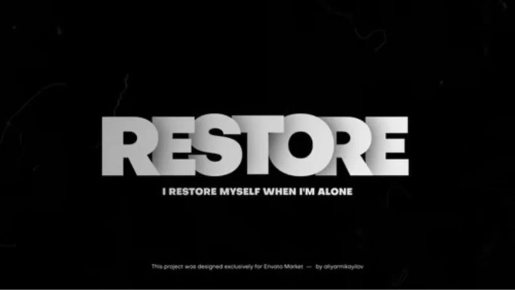 restore text animation